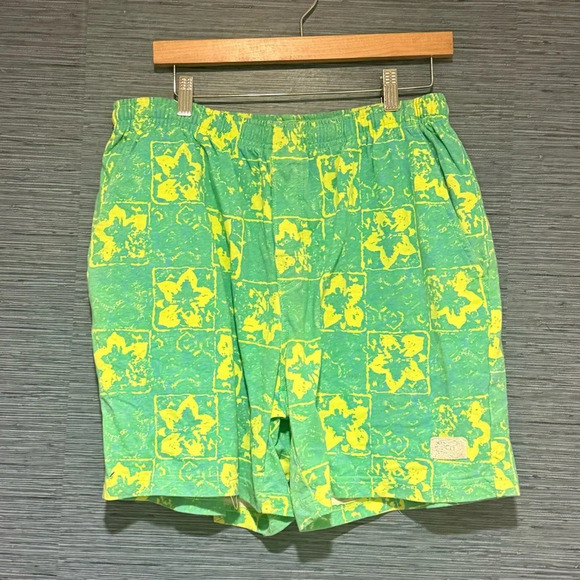 Pacific Coast Highway Other - Pacific Coast Highway PCH Vintage Shorts Green Yellow Drawstring Elastic XL